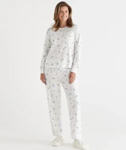 Sussan Pyjama Sets>BLUEBERRY AUS COTTON PJ SET
