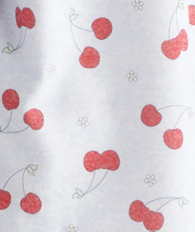 Sussan Pyjama Sets>Brushed Cherry Print Novelty Pyjama Set