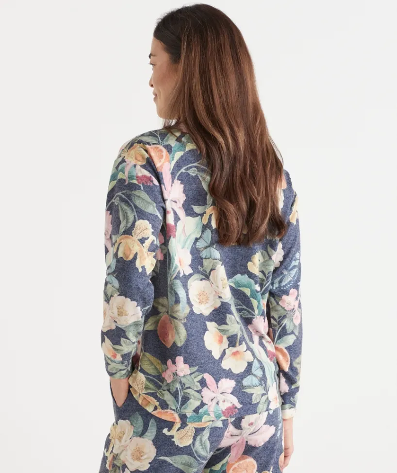 Women Sussan Women's Pyjama Tops>Brushed Fruity Floral Pyjama Top