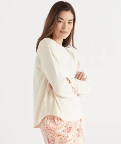 Women Sussan Women's Pyjama Tops>Brushed Long Sleeve Pyjama Top -