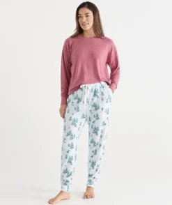 Sussan Pyjama Bottoms>Brushed Snow Novelty Pyjama Pant
