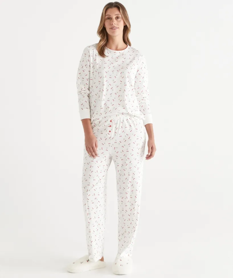 Sussan Pyjama Sets>Cherry Print Novelty Pyjama Set