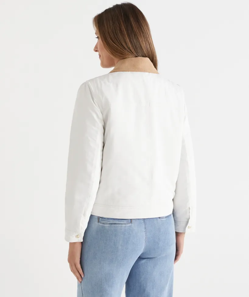 Sussan Jackets & Coats|Jackets>Contrast Collar Puffer Jacket