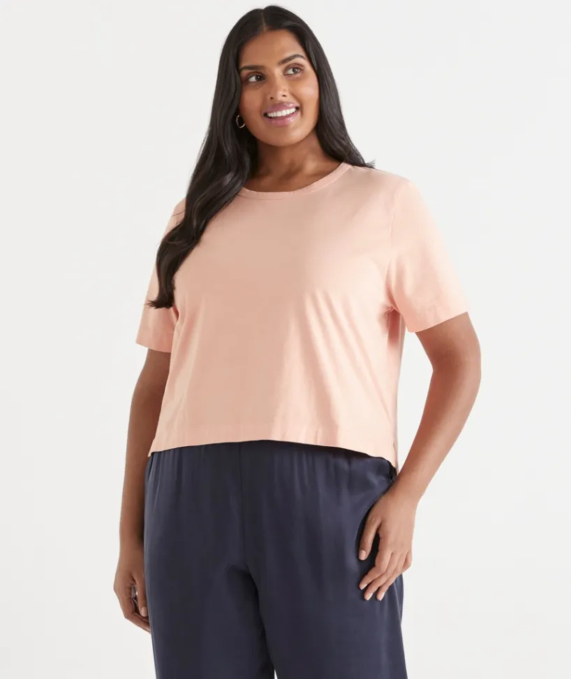 Sussan Tops|T-Shirts>Crop Tee -
