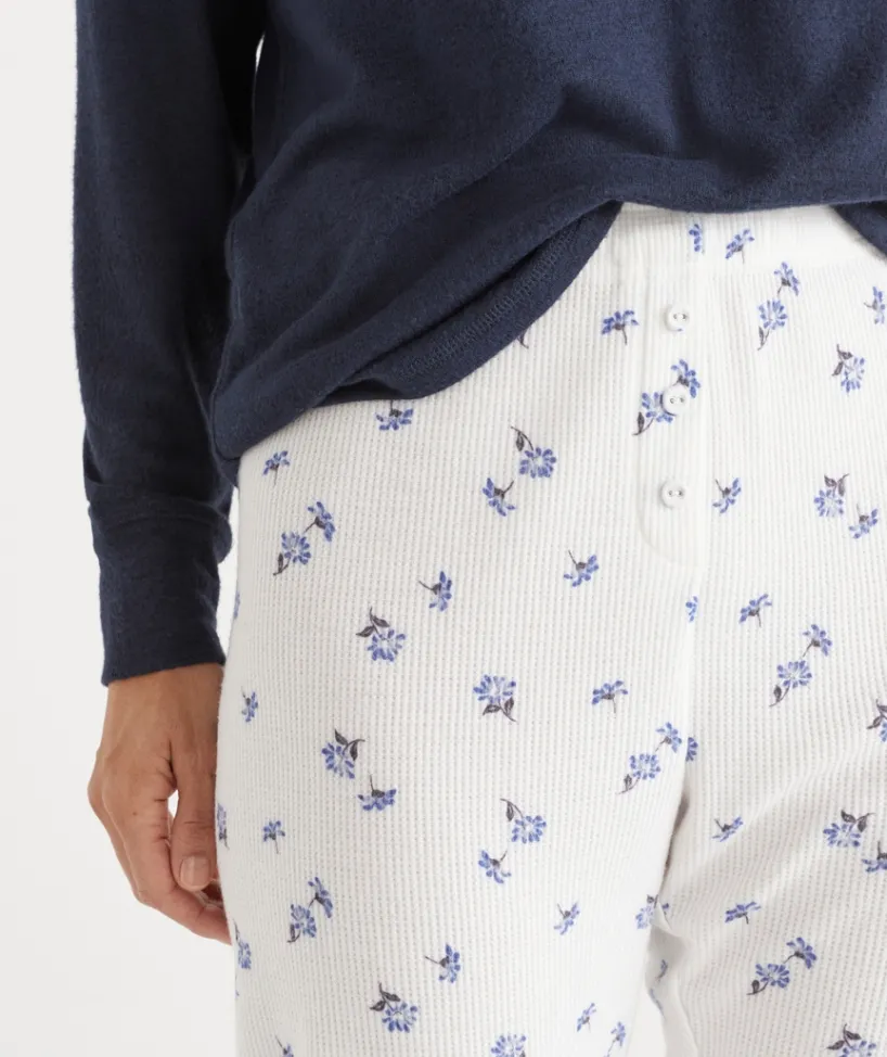 Sussan Pyjama Bottoms>Daisy Print Waffle Jogger