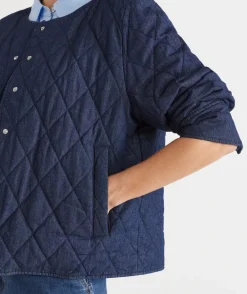 Sussan Denim|Denim Jackets & Shackets>Denim Puffer Jacket -