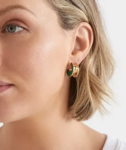Sussan Jewellery>Enamel Stud Earring - Green
