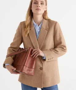Sussan Bags>Faux Suede Contrast Bucket Bag