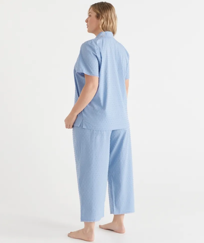 Sussan Pyjama Sets>Flock Spot 3/4 Length Pyjama Set