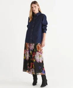 Sussan Skirts>Floral Bloom Gathered Midi Skirt