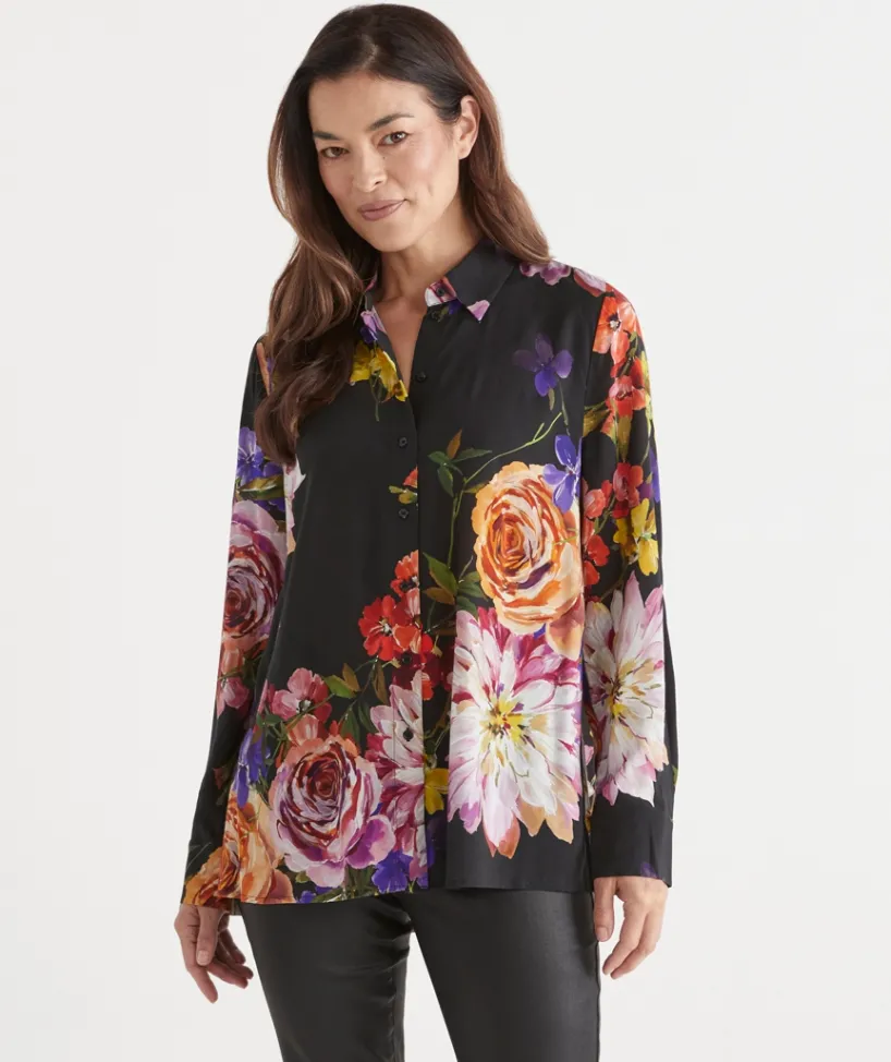 Sussan Tops|Shirts & Blouses>Floral Bloom Long Sleeve Shirt