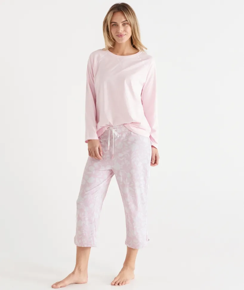 Sussan Pyjama Sets|Pyjama Bottoms>Floral Print 3/4 Pyjama Pant