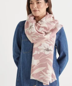 Sussan Knit Accessories|Scarves>Floral Whisper Plisse Scarf