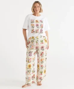 Sussan Pyjama Bottoms>Garden Stamp Print Pyjama Pant