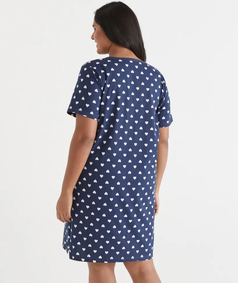Sussan Nighties|Everyday Icons>Heart Short Sleeve Nightie