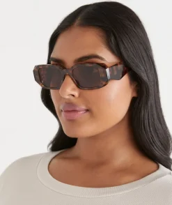 Sussan Sunglasses>Ibiza Black Rectangle Sunglasses