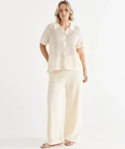 Sussan Pants|Matching Sets>Knit Pointelle Pant