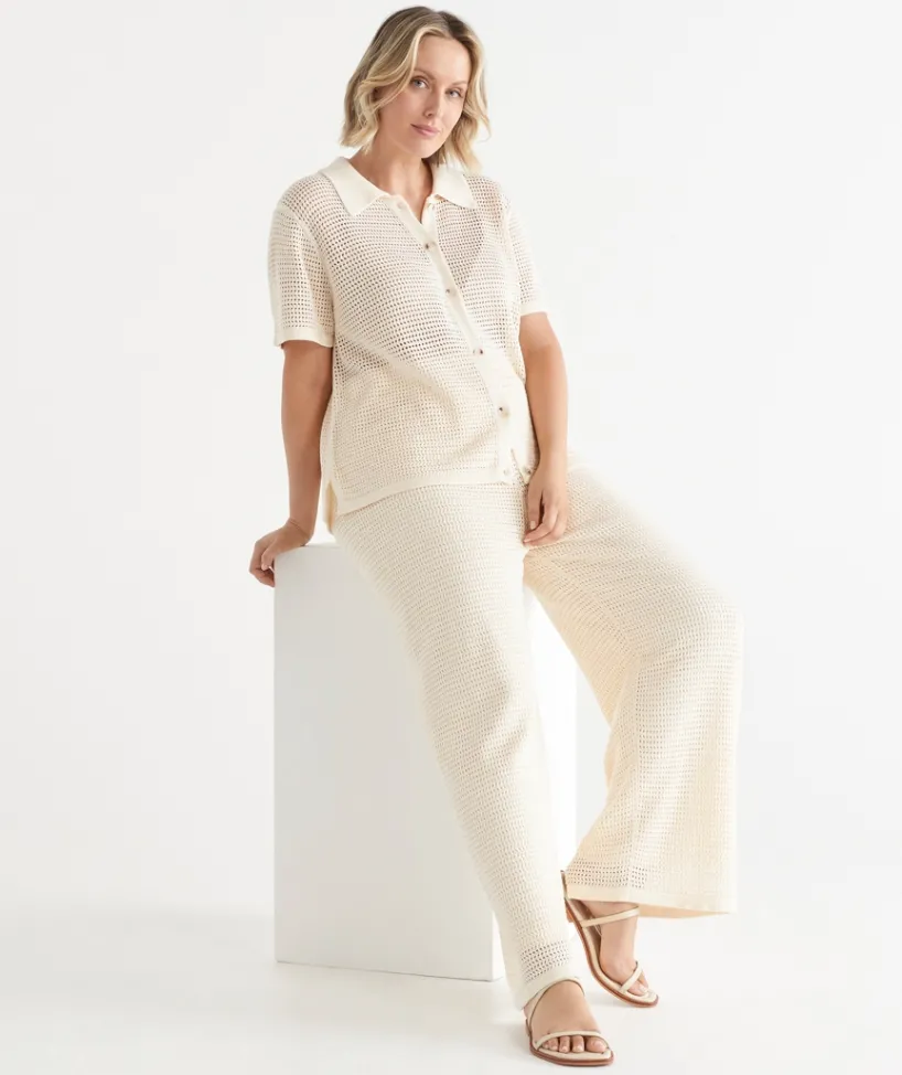Sussan Pants|Matching Sets>Knit Pointelle Pant