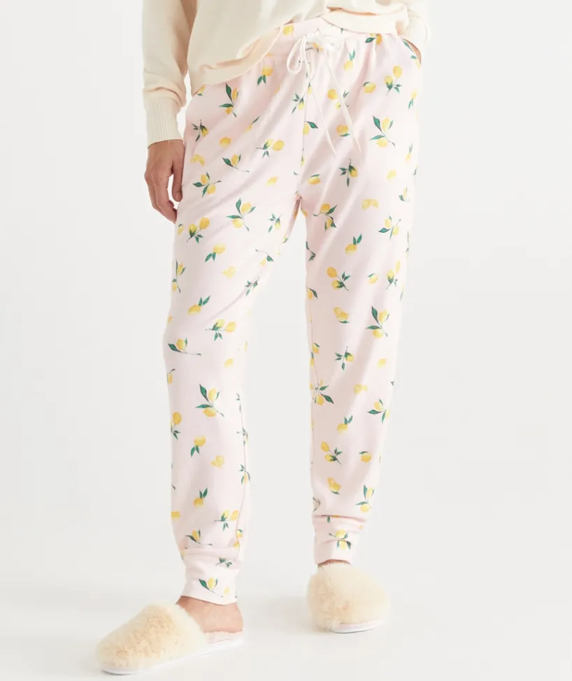 Sussan Pyjama Bottoms>Lemon Print Novelty Pyjama Pant
