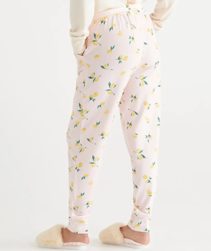 Sussan Pyjama Bottoms>Lemon Print Novelty Pyjama Pant