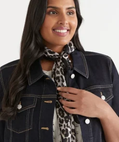 Sussan Knit Accessories|Scarves>Leopard Square Scarf