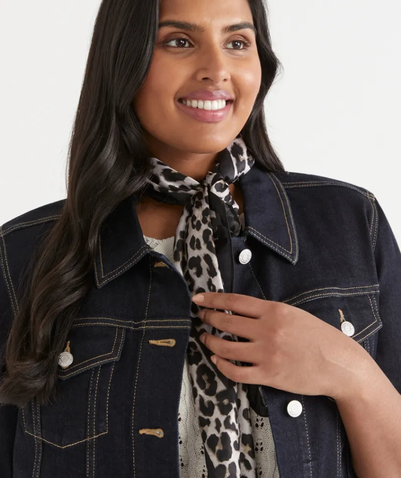 Sussan Knit Accessories|Scarves>Leopard Square Scarf