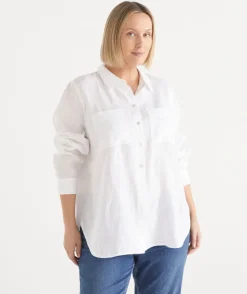 Sussan Tops|Shirts & Blouses>Linen Everyday Shirt
