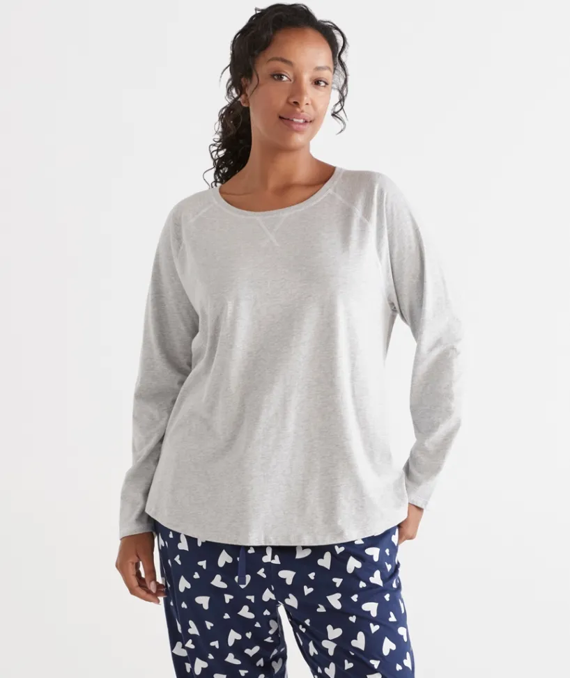 Women Sussan Women's Pyjama Tops>Long Sleeve Contrast Pyjama Top