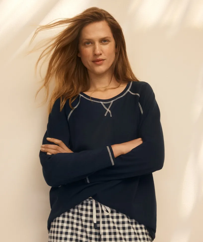 Women Sussan Women's Pyjama Tops|Everyday Icons>Long Sleeve Contrast Pyjama Top