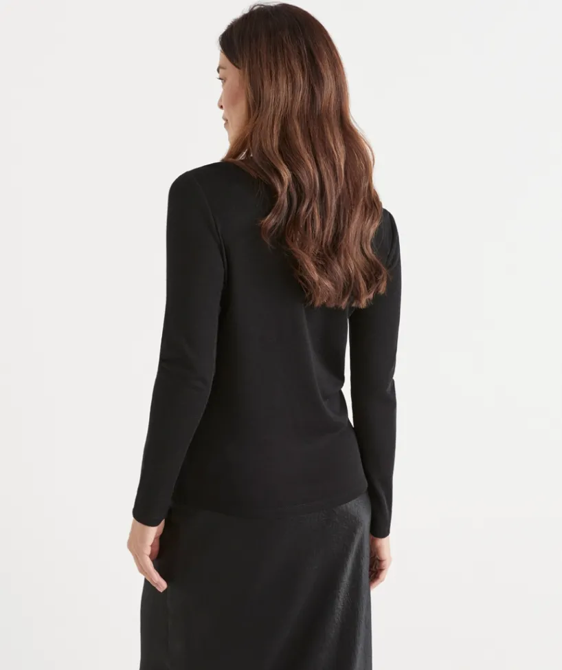 Sussan Tops|T-Shirts>Long Sleeve Crew Neck Top