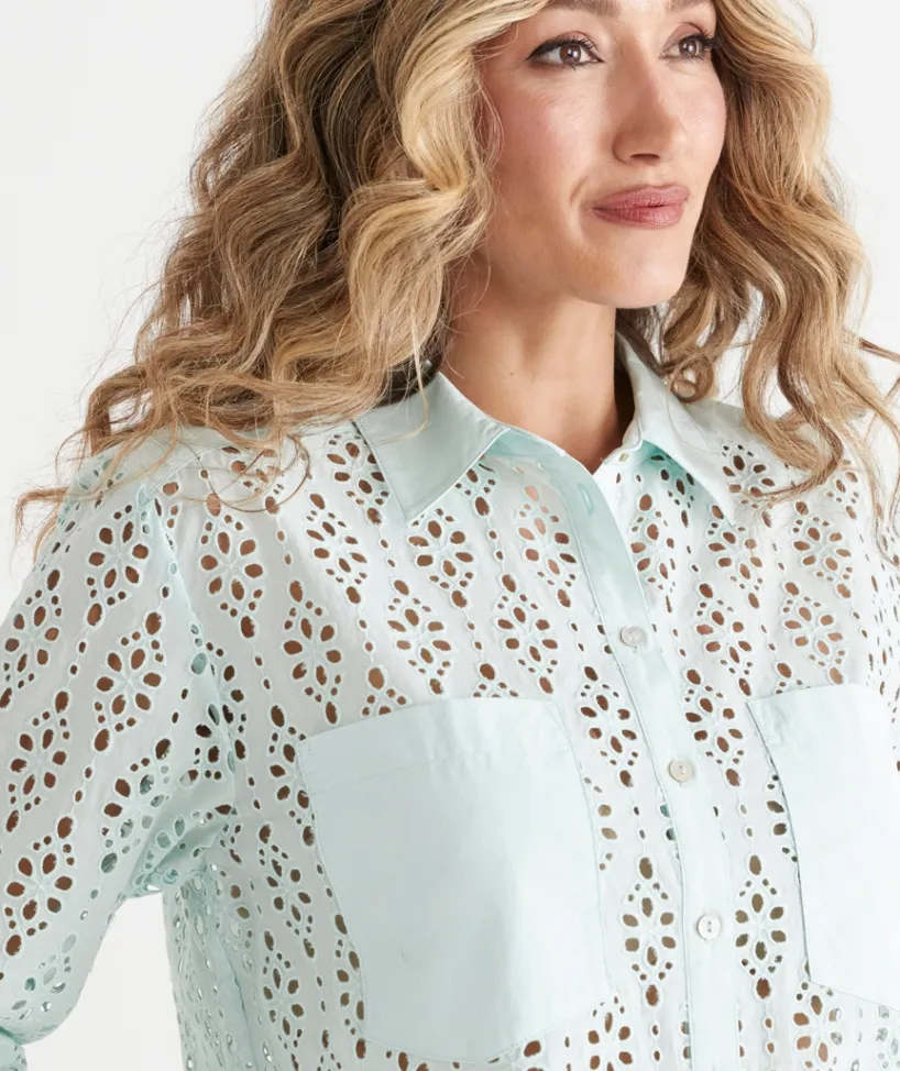 Sussan Tops|Shirts & Blouses>Long Sleeve Lace Shirt