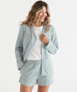 Women Sussan Women's Pyjama Tops>Long Sleeve Stripe Pyjama Shirt