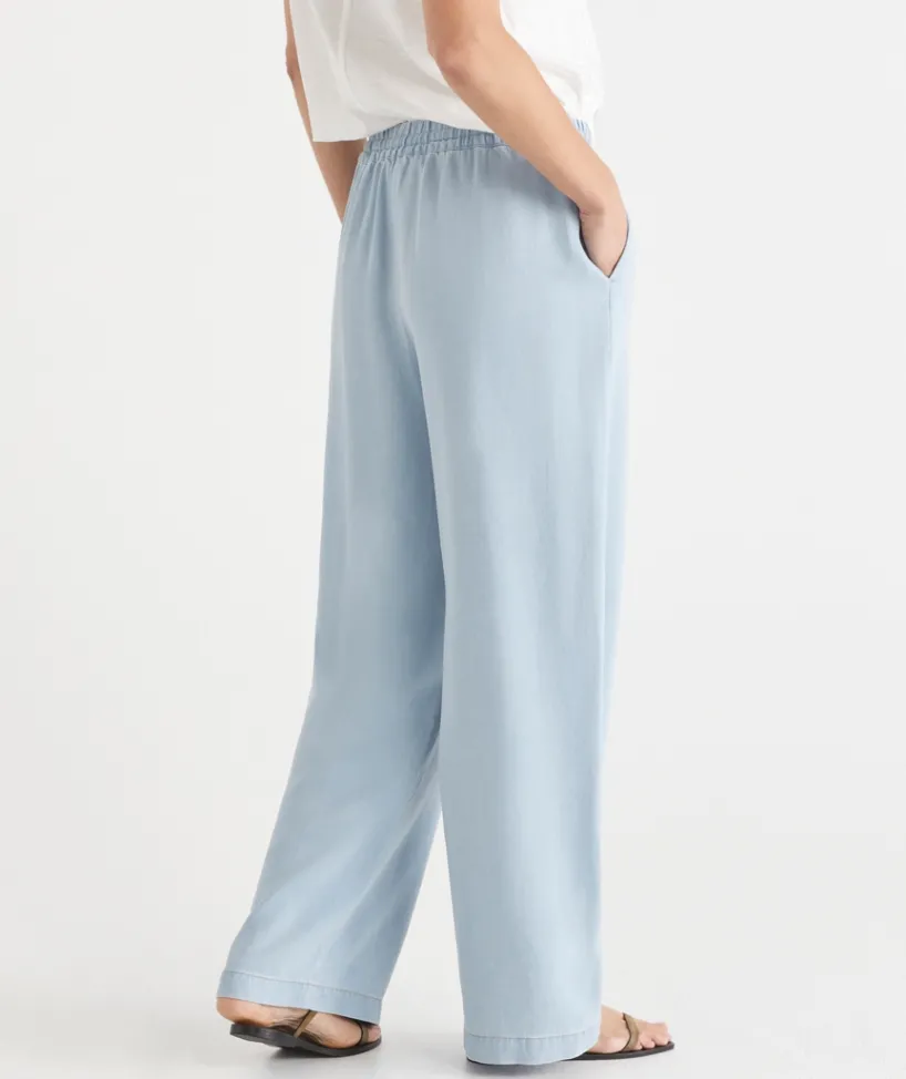 Sussan Pants|Matching Sets>Lyocell Drawstring Wide Leg Pant -