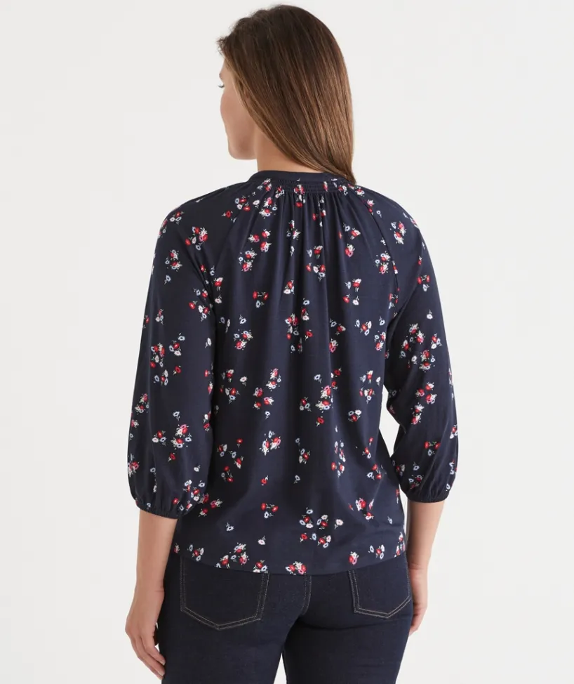 Sussan Tops>Modern Mini Floral Top