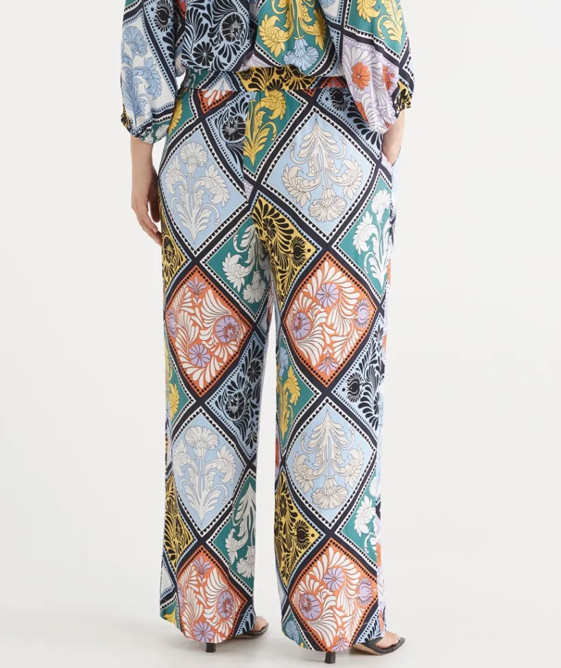 Sussan Pants|Matching Sets>Mosaic Print Wide Leg Pant