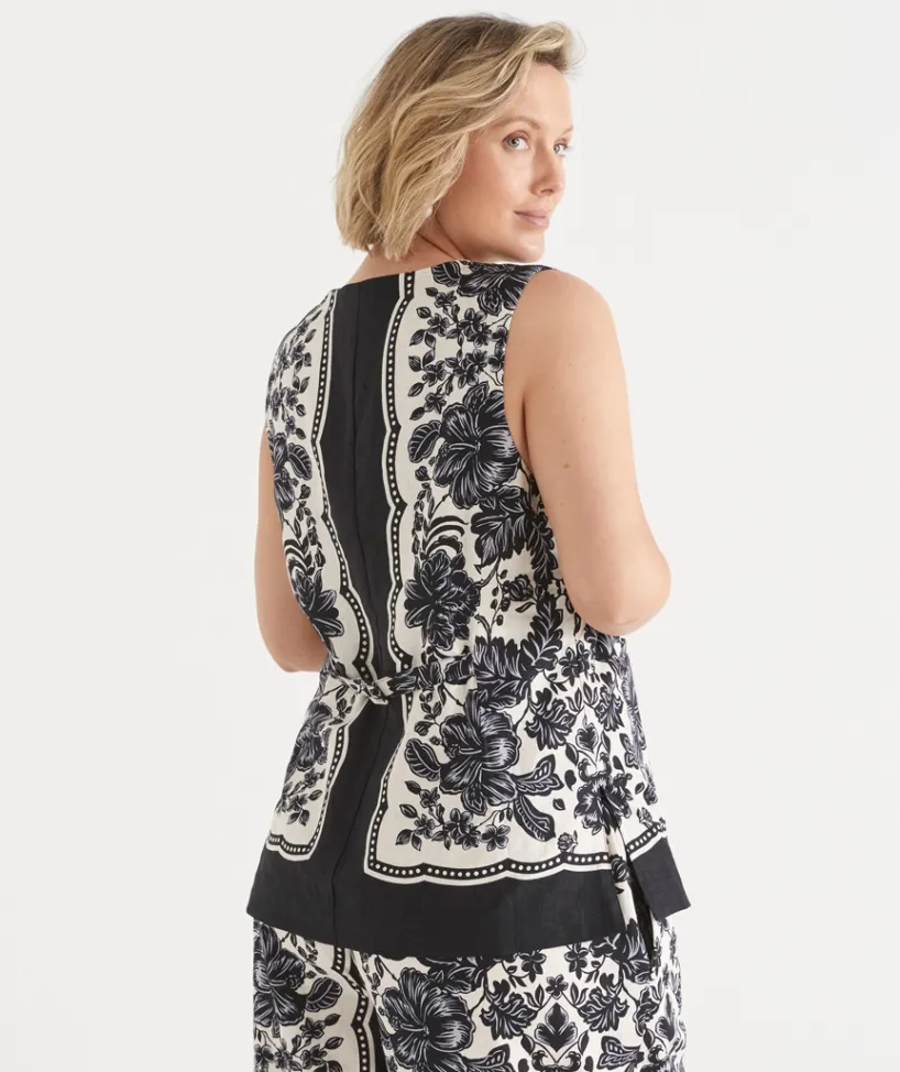 Sussan Tops|Matching Sets>Noir Bloom Longline Vest