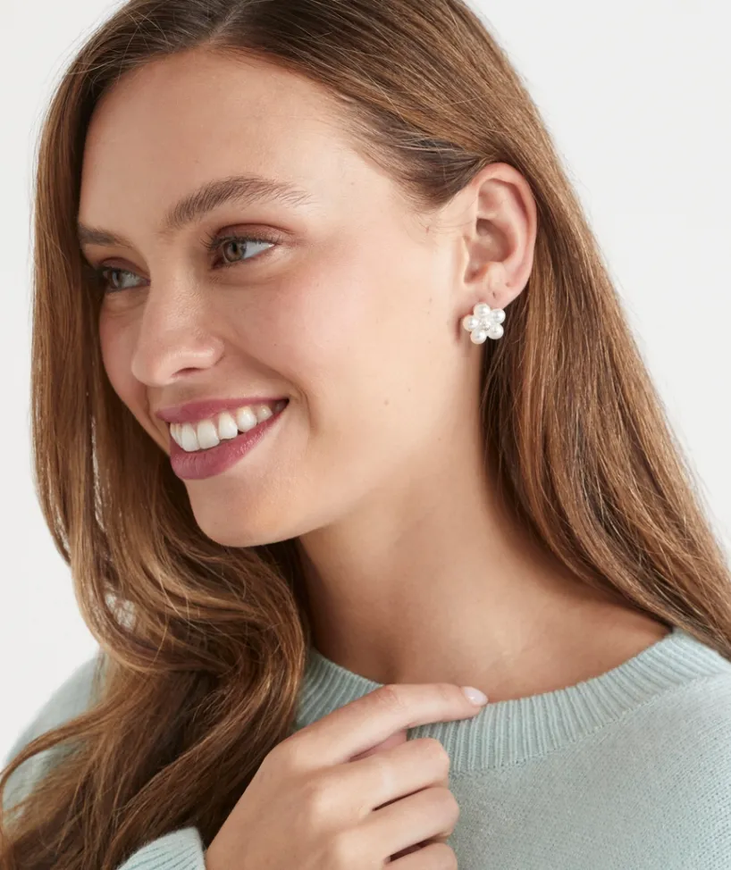 Sussan Jewellery>Pearl Flower Stud Earring