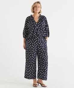 Sussan Pants>Polka Dot Flat Front Culotte