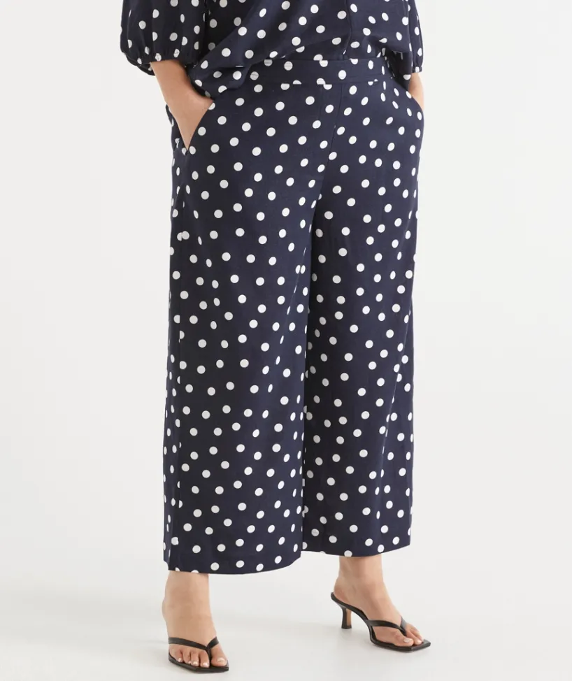 Sussan Pants>Polka Dot Flat Front Culotte
