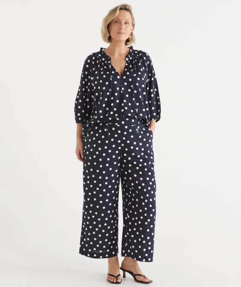 Sussan Pants>Polka Dot Flat Front Culotte