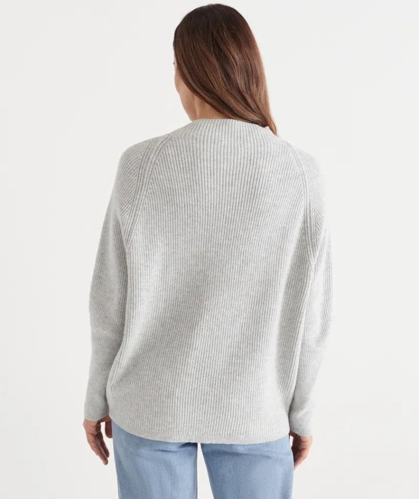 Sussan Tops|Knitwear>Ribbed Batwing Jumper
