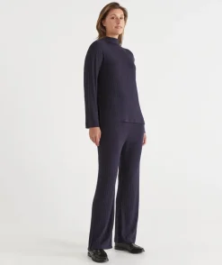 Sussan Pants|Loungewear>Ribbed Straight Leg Pant