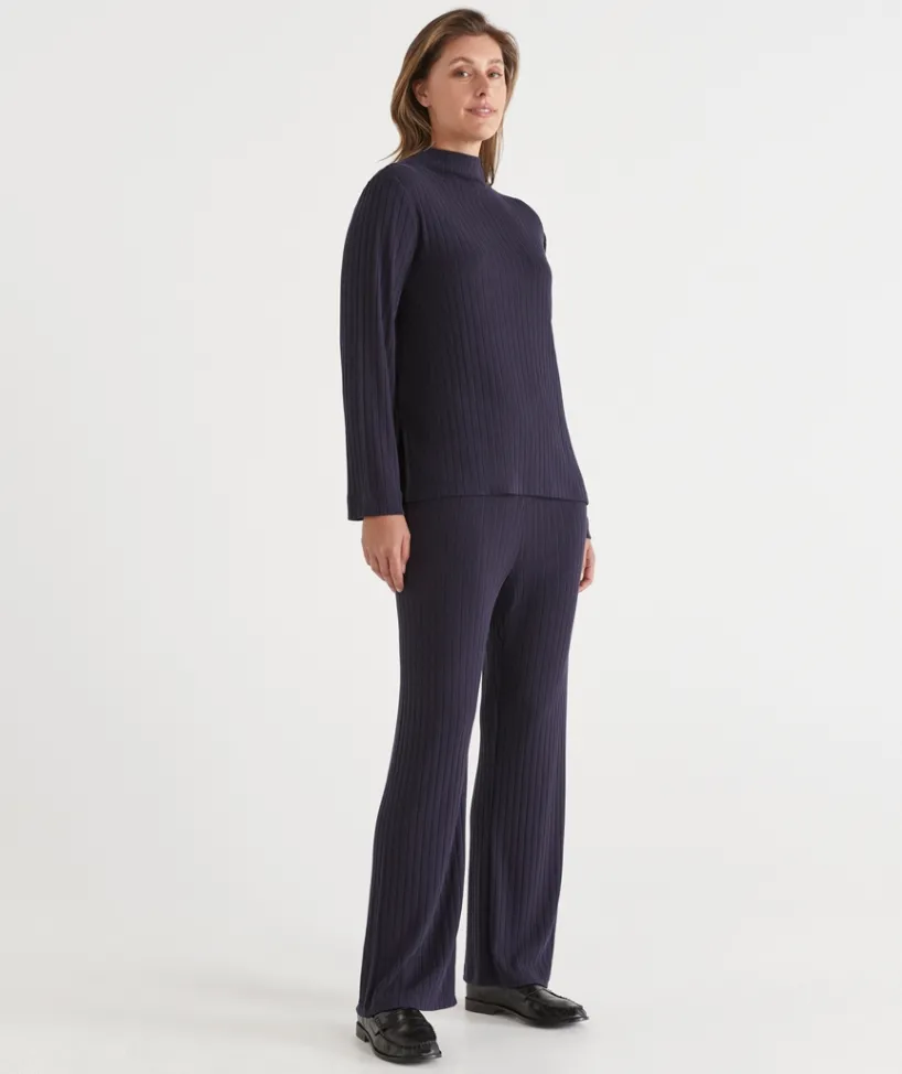 Sussan Pants|Loungewear>Ribbed Straight Leg Pant
