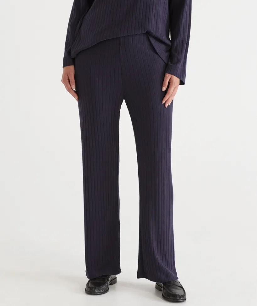 Sussan Pants|Loungewear>Ribbed Straight Leg Pant