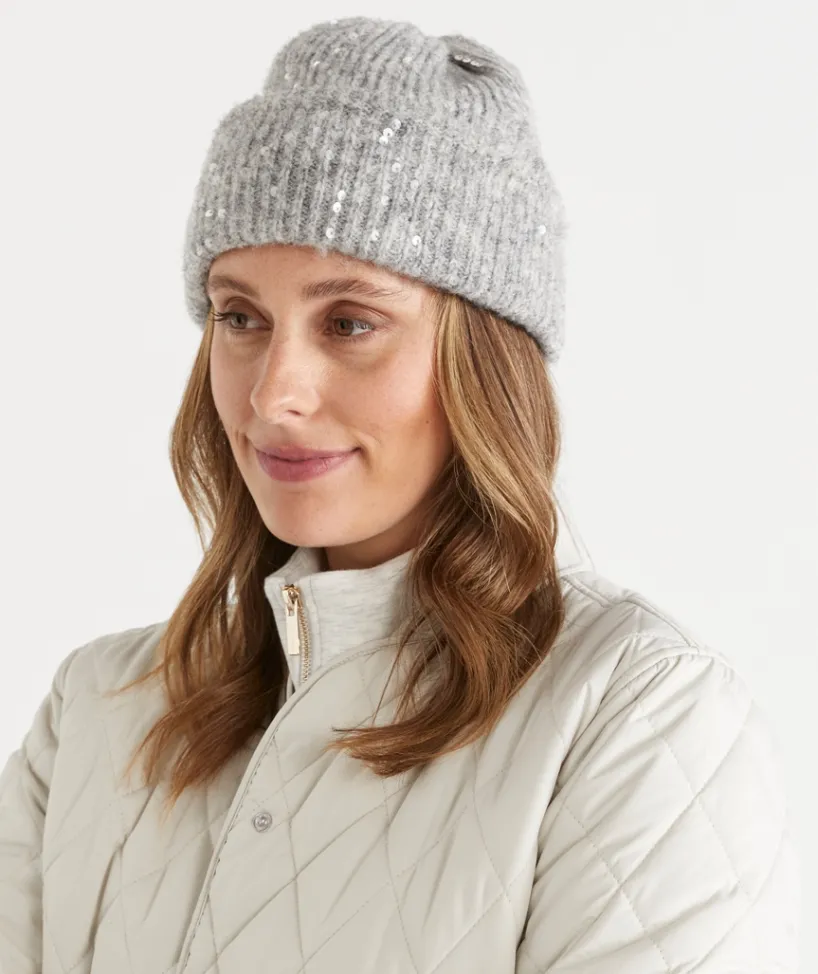 Sussan Knit Accessories|Hats>Sequin Knit Beanie -
