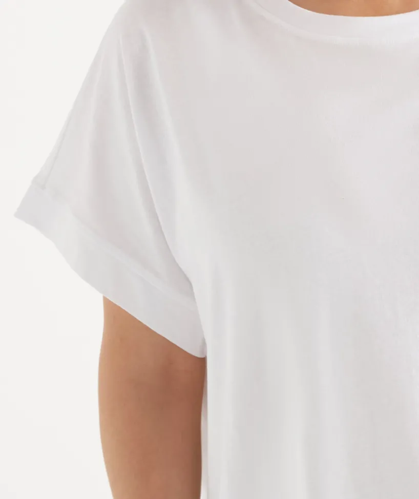 Sussan Tops|T-Shirts>Short Sleeve Extended Cuff Tee