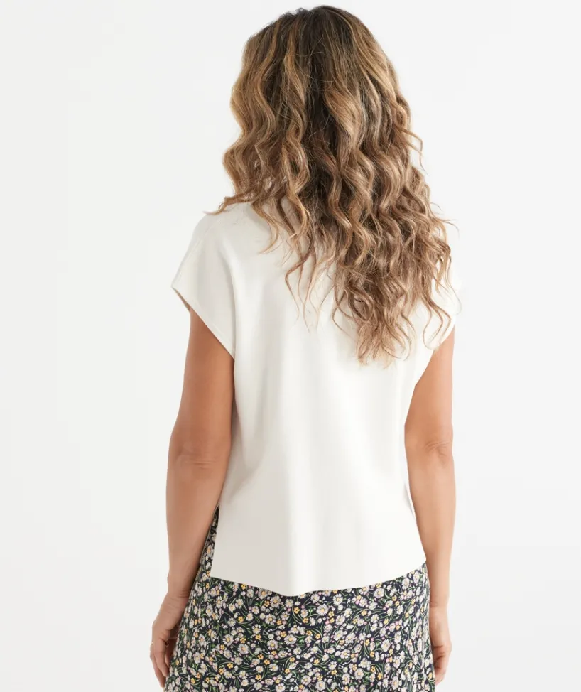 Sussan Tops|Knitwear>Short Sleeve Knit Polo Top