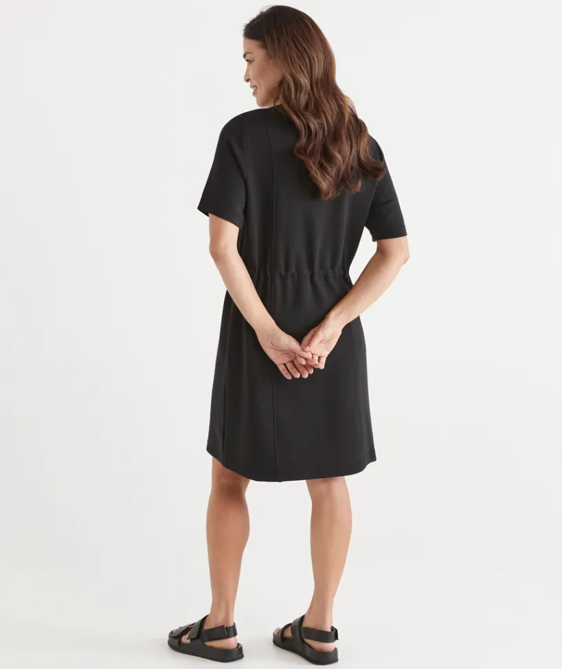 Sussan Dresses>Short Sleeve Stretch Jersey Dress -