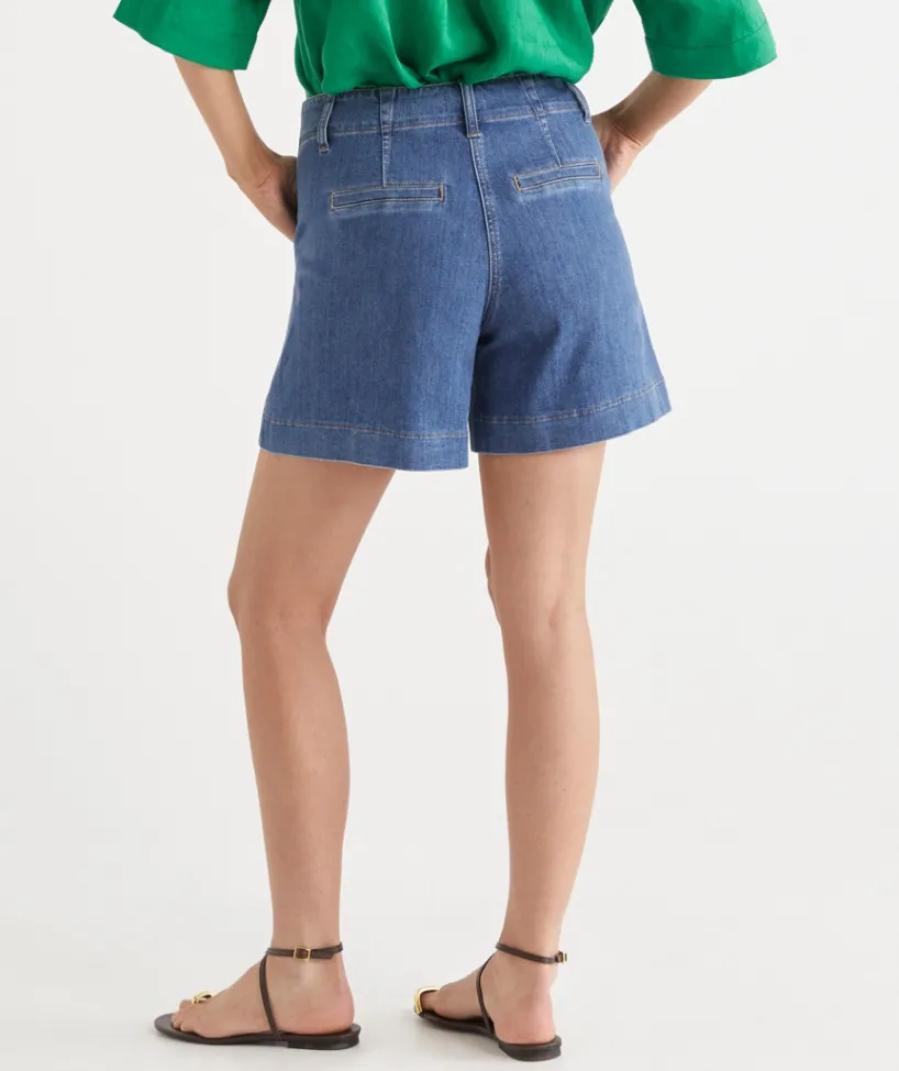 Sussan Shorts|Denim>Slant Pocket Denim Short -
