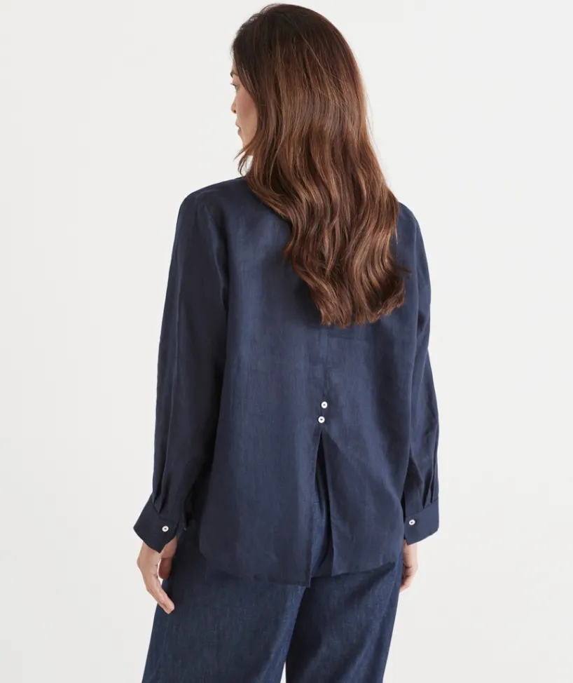 Sussan Shirts & Blouses|Tops>Split Back Long Sleeve Shirt